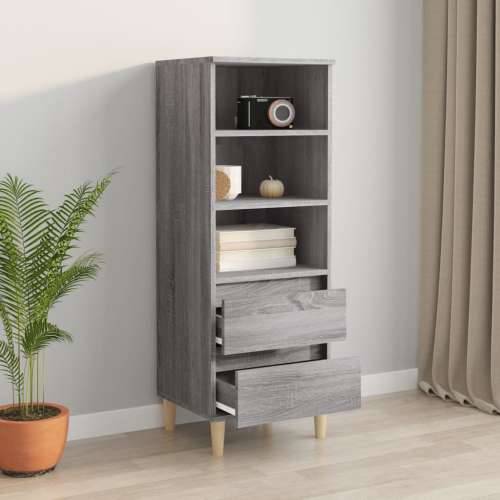 Visoka komoda boja hrasta 40x36x110 cm od konstruiranog drva - Sivi hrast sonoma 1 Cijena