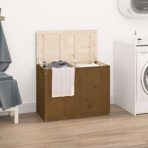 Kutija za rublje boja meda 88,5 x 44 x 66 cm masivna borovina - boja meda 88.5 x 44 x 66 cm 1 Cijena