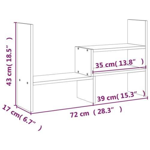 Stalak za monitor smeđi (39 - 72) x 17 x 43 cm masivna borovina Cijena