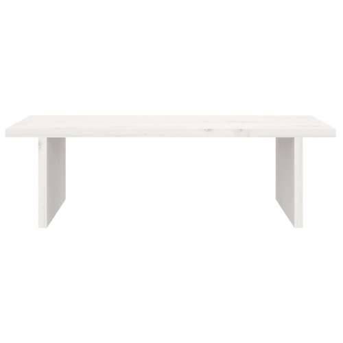 Stalak za monitor bijeli 50 x 27 x 15 cm od masivne borovine - Bijela 50 x 27 x 15 cm Cijena