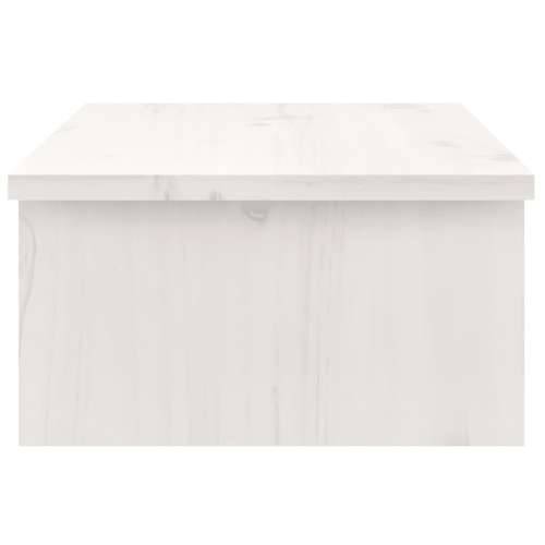 Stalak za monitor bijeli 50 x 27 x 15 cm od masivne borovine - Bijela 50 x 27 x 15 cm Cijena
