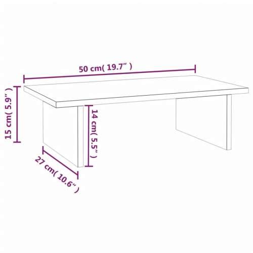 Stalak za monitor bijeli 50 x 27 x 15 cm od masivne borovine - Bijela 50 x 27 x 15 cm Cijena