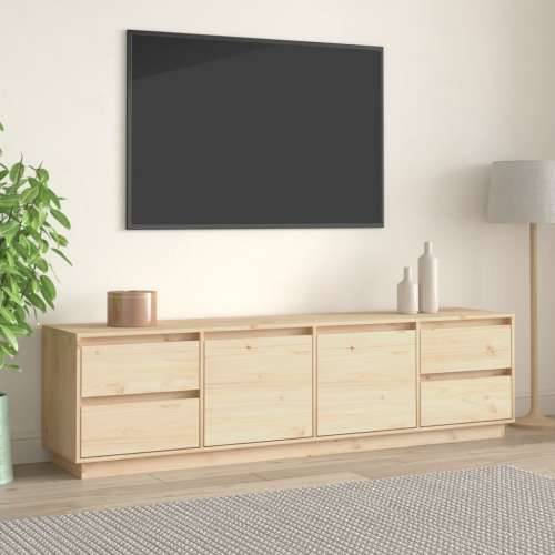 TV ormarić 176 x 37 x 47,5 cm od masivne borovine - Prirodna 1 Cijena