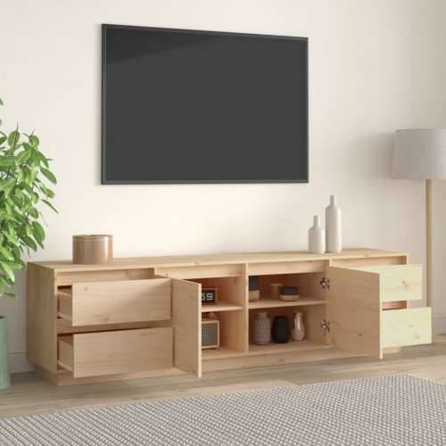 TV ormarić 176 x 37 x 47,5 cm od masivne borovine - Prirodna 1 Cijena