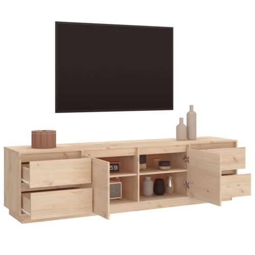 TV ormarić 176 x 37 x 47,5 cm od masivne borovine - Prirodna 1 Cijena