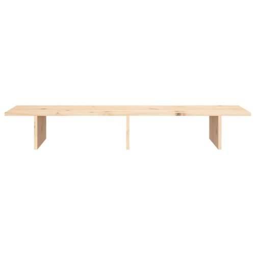 Stalak za monitor 100x27x15 cm od masivne borovine - Prirodna 100 x 27 x 15 cm Cijena