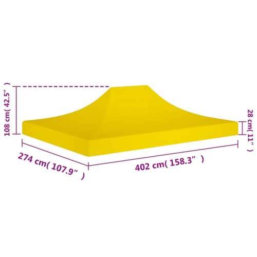 Krov za šator za zabave 4 x 3 m žuti 270 g/m² Cijena