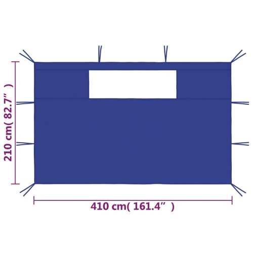 Bočni zidovi za sjenicu s prozorima 2 kom plavi (315315) Cijena