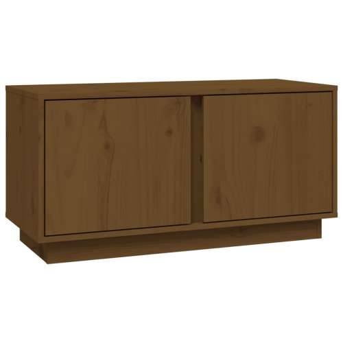 TV ormarić smeđa boja meda 80x34x40,5 cm od masivne borovine Cijena