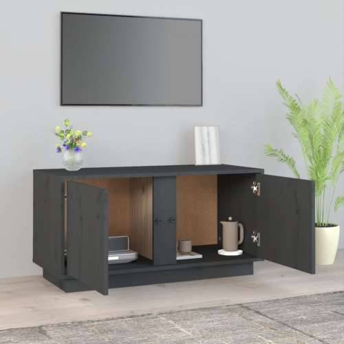 TV ormarić sivi 80 x 35 x 40,5 cm od masivne borovine Cijena