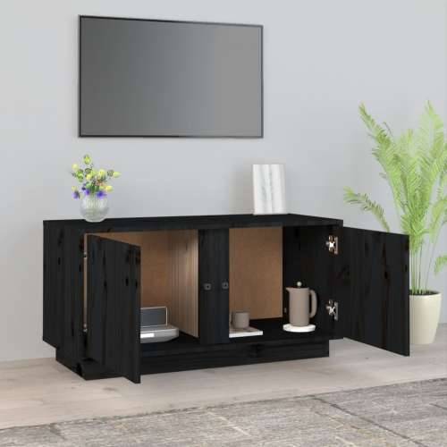 TV ormarić Crna 80 x 35 x 40,5 cm od masivne borovine Cijena