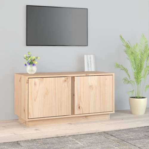 TV ormarić 80 x 35 x 40,5 cm od masivne borovine - Prirodna 1 Cijena
