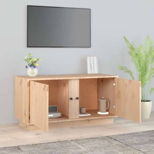 TV ormarić 80 x 35 x 40,5 cm od masivne borovine - Prirodna 1 Cijena