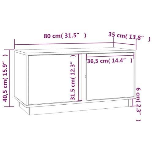 TV ormarić 80 x 35 x 40,5 cm od masivne borovine - Prirodna 1 Cijena
