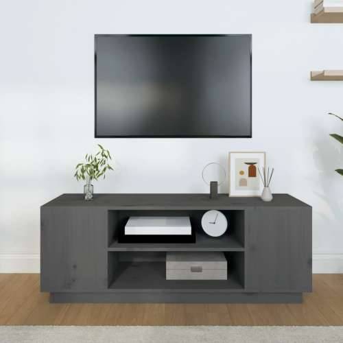 TV ormarić sivi 110 x 35 x 40,5 cm od masivne borovine Cijena