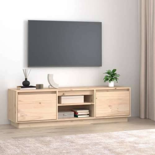 TV ormarić 140 x 35 x 40 cm od masivne borovine - Prirodna 1 Cijena