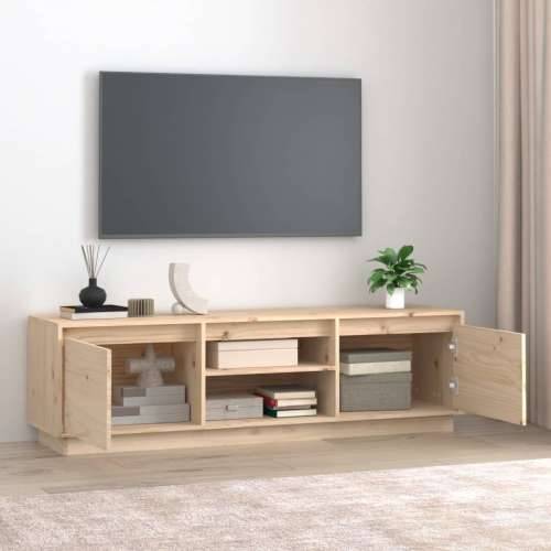 TV ormarić 140 x 35 x 40 cm od masivne borovine - Prirodna 1 Cijena