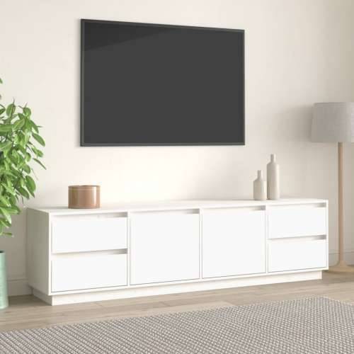 TV ormarić bijeli 176 x 37 x 47,5 cm od masivne borovine - Bijela 1 Cijena