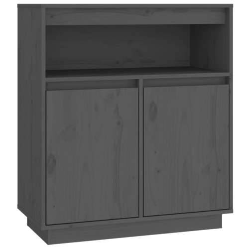 Komoda siva 70 x 34 x 80 cm od masivne borovine Cijena