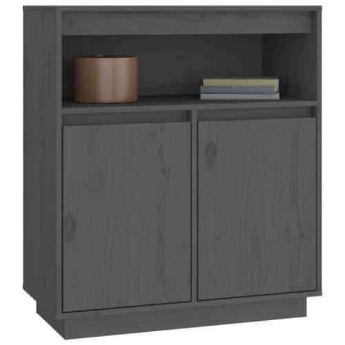 Komoda siva 70 x 34 x 80 cm od masivne borovine Cijena
