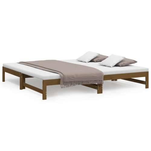 Dnevni ležaj na razvlačenje boja meda 2x(90x200) cm od borovine Cijena