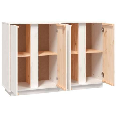 Komoda bijela 120 x 35 x 80 cm od masivne borovine Cijena