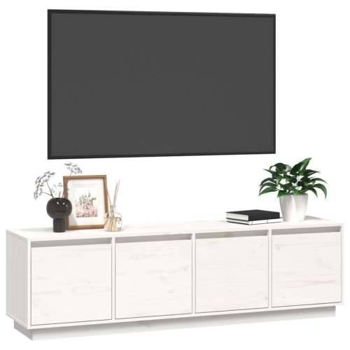 TV ormarić bijeli 156 x 37 x 45 cm od masivne borovine Cijena
