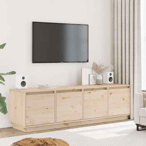 TV ormarić 156 x 37 x 45 cm od masivne borovine - Prirodna 1 Cijena