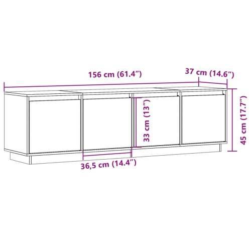 TV ormarić 156 x 37 x 45 cm od masivne borovine - Prirodna 1 Cijena