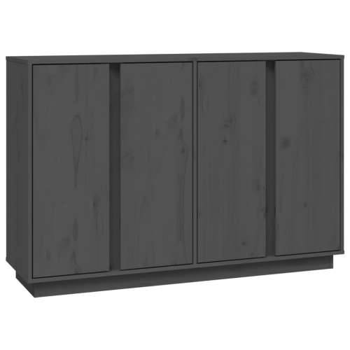 Komoda siva 120 x 35 x 80 cm od masivne borovine Cijena