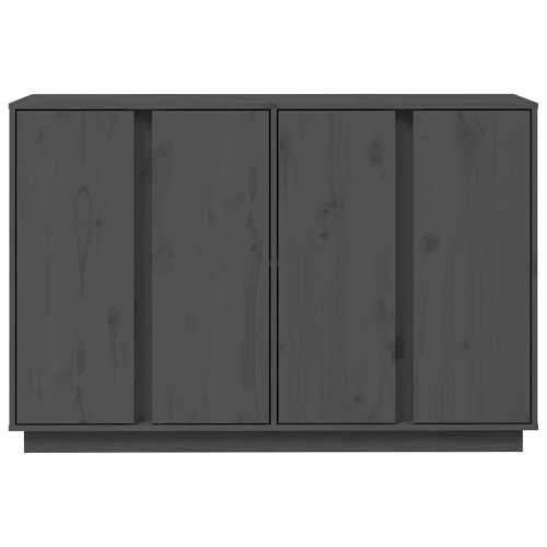 Komoda siva 120 x 35 x 80 cm od masivne borovine Cijena