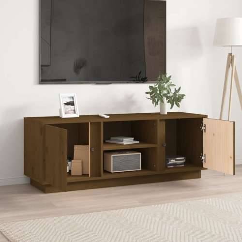 TV ormarić smeđa boja meda 110 x 35 x 40,5 cm masivna borovina Cijena