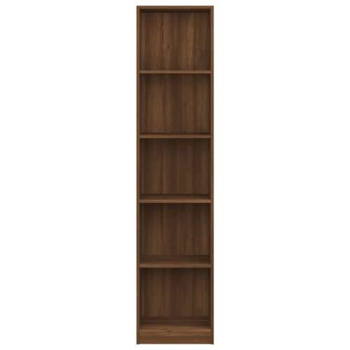 Ormarić za knjige s 5 razina boja hrasta 40x24x175 cm drveni - Smeđi hrast 40 x 24 x 175 cm 1 Cijena