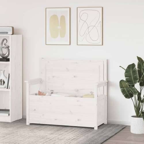 Klupa bijela 112,5 x 51,5 x 96,5 cm od masivne borovine - Bijela Cijena