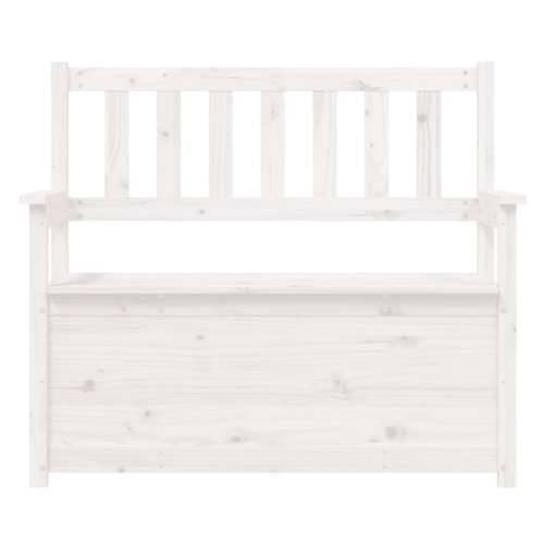 Klupa bijela 112,5 x 51,5 x 96,5 cm od masivne borovine - Bijela Cijena