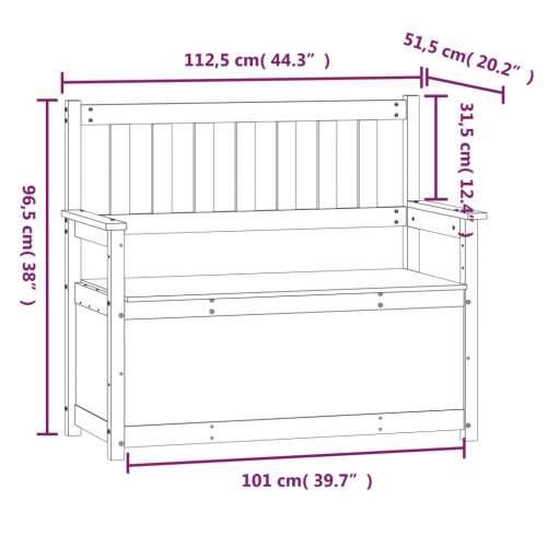 Klupa bijela 112,5 x 51,5 x 96,5 cm od masivne borovine - Bijela Cijena