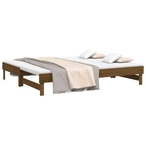 Dnevni ležaj na razvlačenje boja meda 2 x (100x200) cm borovina Cijena