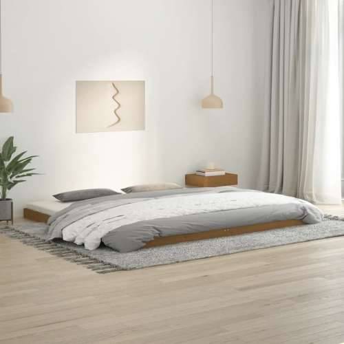 Okvir za krevet boja meda drveni 200x200 cm od masivne borovine Cijena