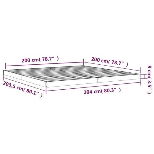 Okvir za krevet boja meda drveni 200x200 cm od masivne borovine Cijena