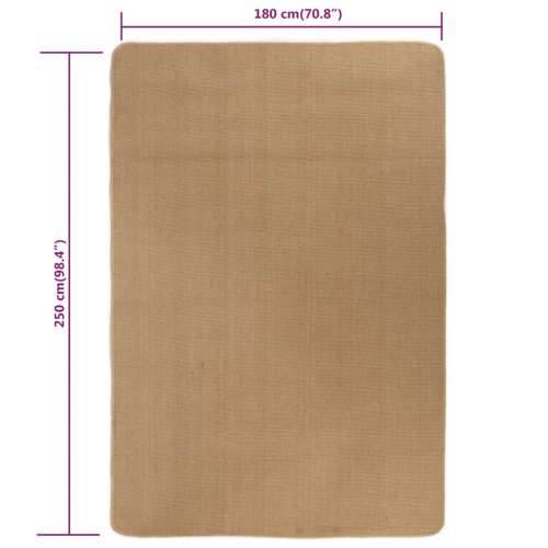 Ukrasni tepih od jute s podlogom od lateksa 180 x 250 cm - Svjetlosmeđa 180 x 250 cm Cijena
