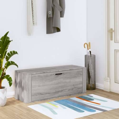 Zidni ormarić za cipele siva boja hrasta 100x35x38 cm drveni - Sivi hrast sonoma 1 Cijena