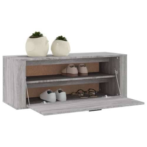 Zidni ormarić za cipele siva boja hrasta 100x35x38 cm drveni - Sivi hrast sonoma 1 Cijena