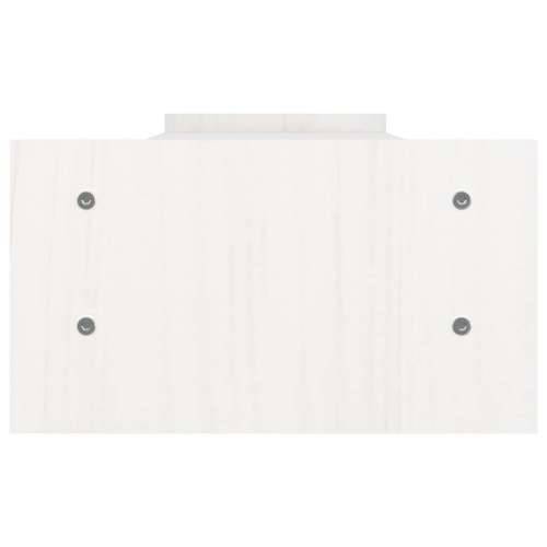 Stalak za monitor bijeli 100x27x15 cm od masivne borovine - Bijela 100 x 27 x 15 cm Cijena
