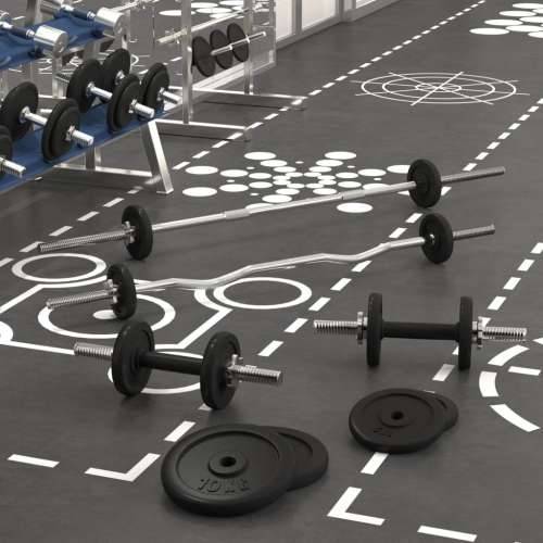 Dvoručni i jednoručni uteg s pločama 60 kg