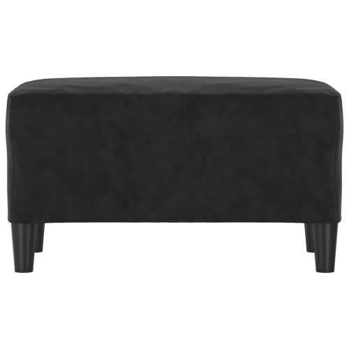 Klupa crna 70 x 35 x 41 cm baršunasta Cijena