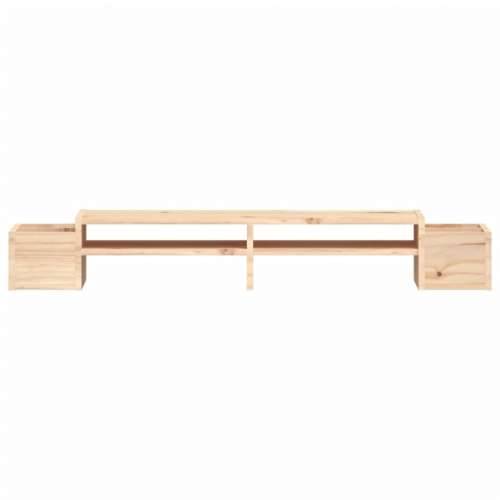 Stalak za monitor 100 x 27,5 x 15 cm od masivne borovine - Prirodna 100 x 27.5 x 15 cm Cijena