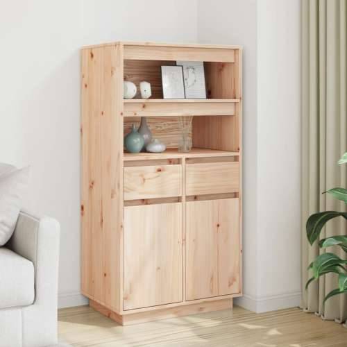 Visoka komoda 60 x 40 x 116,5 cm od masivne borovine - Prirodna 1 Cijena