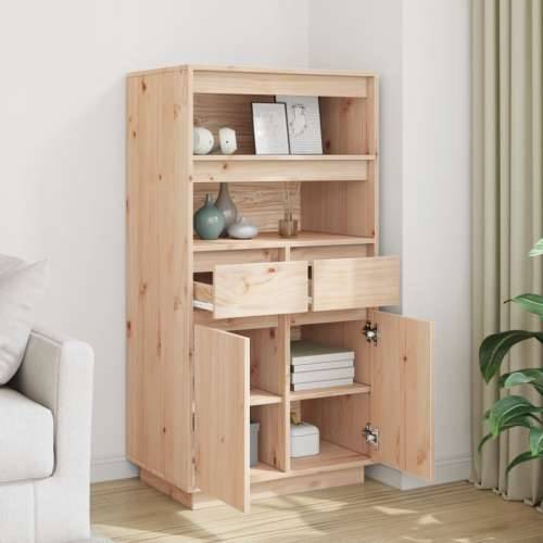 Visoka komoda 60 x 40 x 116,5 cm od masivne borovine - Prirodna 1 Cijena