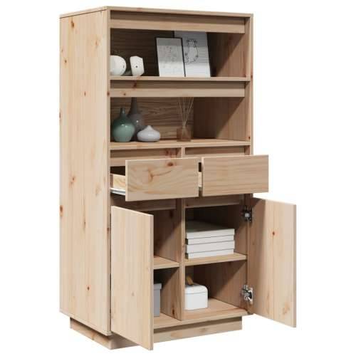 Visoka komoda 60 x 40 x 116,5 cm od masivne borovine - Prirodna 1 Cijena