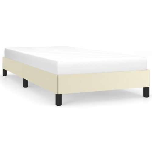 Okvir za krevet krem 90x200 cm od umjetne kože Cijena